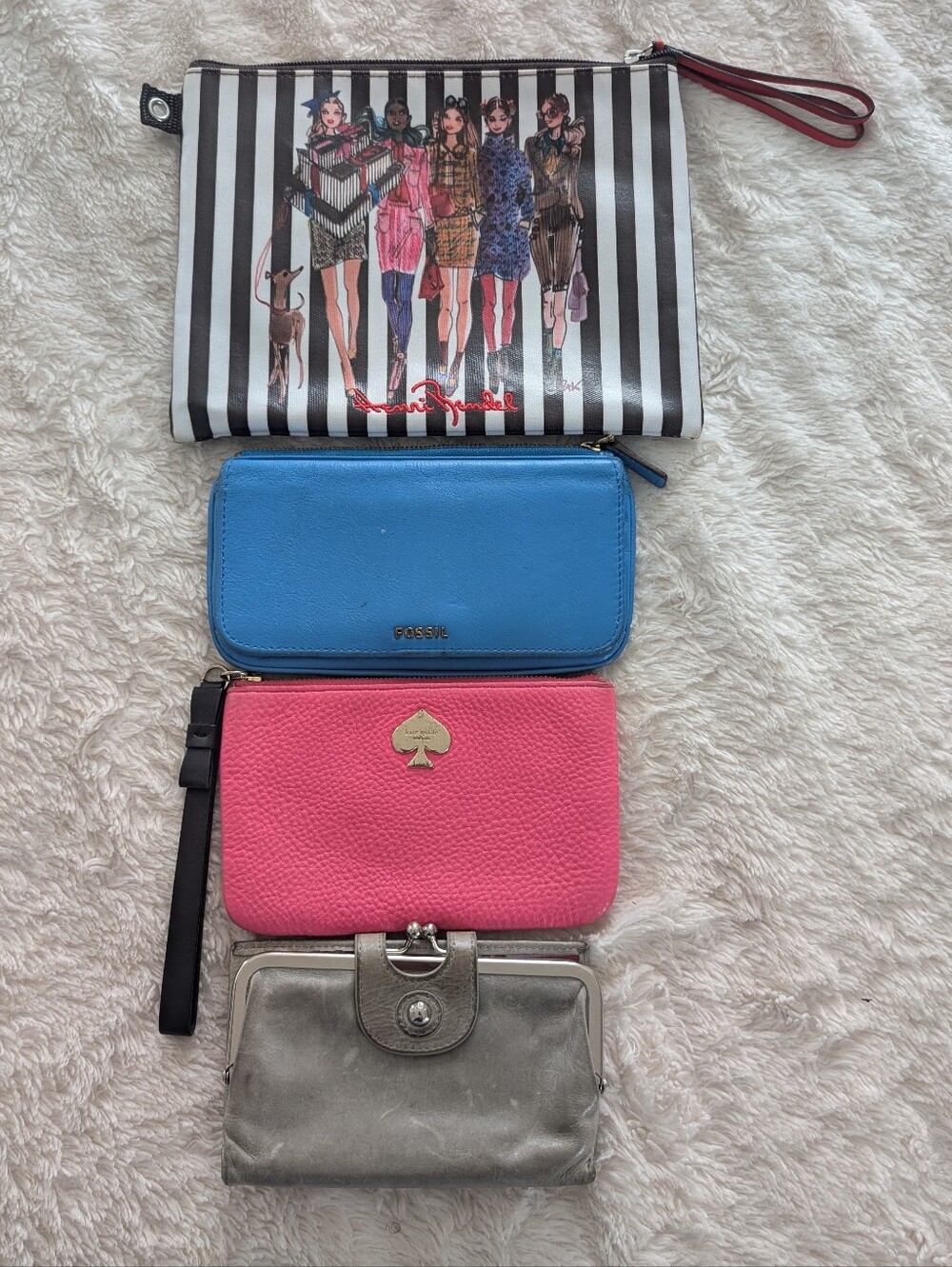 Lot Of 4 Kate Spade, Hobo, Fossil And Henri Bendel Wallets And Pouch